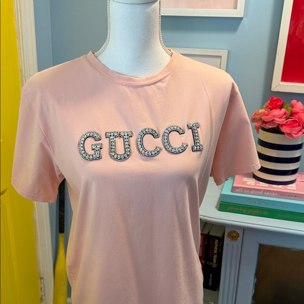 Gucci Light Pink Logo Tee